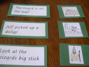 Sentence strips